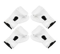 2 Paires Moufles de Boxe Garçon et Filles Blancs en PU | Lot de Set de Paires, Amorti des Chocs, Usage Paquet de Frappe et Débutants