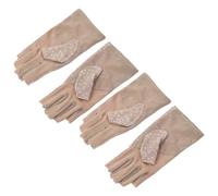 2 Paires Moufles de Conduite Fins en Coton, Kaki | Absorption des Chocs, Usage Conduite et Randonnée, Légers, Portables, Style Discret, Lot