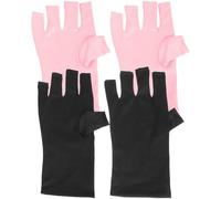 2 Paires Moufles de Manucure, Polyester, Confort Élastique | Protection pour Nail Art, Usage Routine Manucure, Forme Stable, Adaptée aux Gestes Précis, Lot Pratique