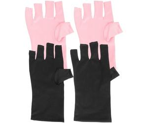 2 Paires Moufles de Manucure, Polyester, Confort Élastique | Protection pour Nail Art, Usage Routine Manucure, Forme Stable, Adaptée aux Gestes Précis, Lot Pratique