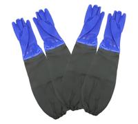 2 Paires Moufles de Vaisselle Imperméables en Caoutchouc, Longs | Protection des Manches et Vêtements, Maintien Sûr, pour Ménage, Aquarium, Bain, Peinture Murale
