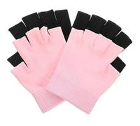2 Paires Moufles Demi-doigts en Gel pour Mains Sèches, Lot | Coton et Gel, Hydratation de Nuit pour Mains Sèches, Format Voyage, Soin Doux Portable