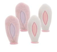 2 Paires Oreilles de Casque en Peluche Blanche Décoratives | Design Léger et Amusant Compatible Casques de Vélo Garçon Fille, pour Événements à Thème