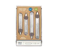 2 paires Power Stays baleines de col magnétiques de Würkin Stiffs | 1 paire de chaque taille | Comprend (2) 5.1cm Power Stays et (2) 6.3cm Power Stays avec étui de rangement | Vu dans Shark Tank