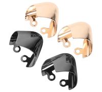 2 Paires Protège-Pointes pour Chaussures à Talons Hauts, Métal | Protection Anti-rayures, Réutilisable, Décoration Invisible, Embouts de Rechange pour Pointe, Or et Gris