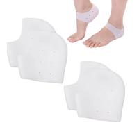 2 Paires Protège Talons en Gel, Silicone Respirant Talonnette, Protection Talon, Soulage la Douleur au Talon, pour Fasciite Plantaire, Tendinite, Douleur, Hommes et Femmes