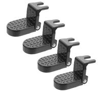 2 Paires Repose-pieds Pliables Arrière, Ouverture 15 MM | Alliage D'aluminium Noir, Surface Antidérapante, Démontage Rapide sans Outil, pour Essieu Standard