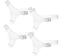 2 Paires Sangles de Chaussures pour Talons Sangle de Chaussure Amovible pour Talons Ceinture de Chaussures Transparente Sangle de Cheville Lacets Amovibles Transparents pour Femmes Blanc