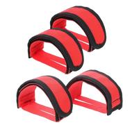 2 Paires Sangles de Pédales de Vélo Universelles, Nylon Rouge | Fixation Sécurisée et Usage Polyvalent, Confort Respirant, pour Bicyclette et Pédale, Lot Pratique