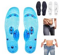 2 Paires Semelle de Massage Magnétique Semelles Magnétiques Amincissantes Semelles Orthopédiques Masseur Pied Thérapie Réflexologie Mat Santé Minceur,L,Blue