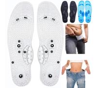 2 Paires Semelle de Massage Magnétique Semelles Magnétiques Amincissantes Semelles Orthopédiques Masseur Pied Thérapie Réflexologie Mat Santé Minceur,S,Clear