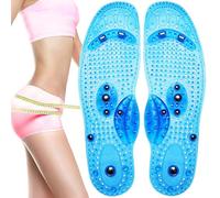 2 Paires semelle magnetique amincissante semelles orthopédiques de thérapie magnétique Minceur Perte de Poids Soutien de la voûte Plantaire Chaussures Coussinets,L,Blue