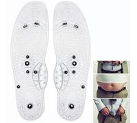 2 Paires Semelles de Massage Magnétique, Semelles de Chaussures d'acupression d'aimant Santé Semelles de Massage de Thérapie Magnétique Chaussures,S,Clear