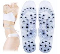 2 Paires Semelles De Massage, Semelle Magnetique Amincissante, Semelle Reflexologie Plantaire, Chaussure D'acupression D'aimant Naturel De Thérapie Magnétique De Pied De Santé,S, clear