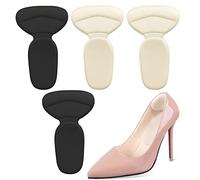 2 Paires Semelles Talon,Protège Talon,Protection Talon Chaussure,Noir&Beige