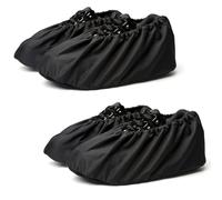2 Paires Sur Chaussure,Protège Chaussures,Couvre Chaussure,Surchaussure Réutilisables,Surchaussures Lavable,avec Tapis Antidérapant(Noir)