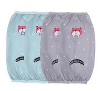 2 Paires Surmanches Cuisine Imperméables pour Femmes, Protection | Polyester Nylon, Poignets Élastiques, Nettoyage Facile, Éclaboussures, Peinture Artisanale, Ménage Couleur Aléatoire