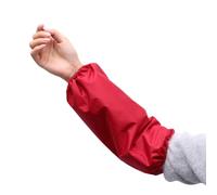 2 paires Surmanches en PVC Rouge pour Protection des avant-bras | Fermeture Élastique aux Deux Extrémités, Réutilisables, Enfilage Rapide, Entretien Domestique et Teinture Capillaire
