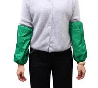 2 Paires Surmanches Imperméables en PVC Vert Cuisine et Teinture des | Protection des Manches et Avant-bras, Élastiques aux Deux Extrémités, Lavables, Séchage Rapide, Lot de Deux Paires