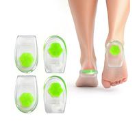 2 Paires Talonnette en Silicone pour Épine Calcanéenne Gel Coussinet Talon Chaussures Confort pour Femme et Homme Semelle Orthopédique Anti-Douleur Grandissante Protège Talon Réutilisable