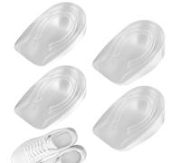 2 Paires Talonnette Gel Silicone 1cm/2cm Semelle Talon Gel, Talonnette Rehaussante Homme Femme, Epine Calcaneenne Tendon D'achille, Semelle Rehaussante pour Hommes et Femmes
