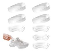 2 Paires Talonnette Gel Silicone 1cm, Semelle Talon Gel Invisibles Talonnette Epine Calcaneenne Hauteur Augmentation Semelles Absorption des Chocs, pour la Plupart des Types de Chaussures