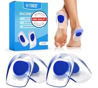 2 Paires Talonnette Gel Silicone Antichoc, Orthopédique Coussinet silicone, Talonnettes en Gel, Soulage Douleurs Pieds Semelle Talon pour Homme Femme (Taille L, Bleu)