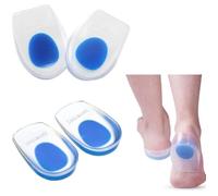 2 paires Talonnette Gel Talonnettes Semelle Silicone Talon Coussin pour Soulager Douleur Tendon Achille Tendinite, Pointure 40-46