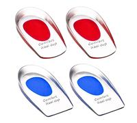 2 Paires Talonnette Silicone Semelle Talon Gel pour Femme, Talonnette Tendon D'achille pour Soulager Epine Calcaneenne et Talon Douleurs, Soulager Fasciite Plantaire et Pression du Talon
