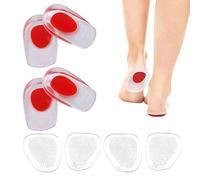 2 Paires Talonnettes Gel, Talonnettes en Silicone pour l'Epine Calcaneenne, Soulage la Semelle Talon Douleur et les troubles de Talonnette Tendon d'Achille, Coussinet pour Homme et Femme, S (35-39)