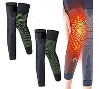2 Paires Tourmaline Acupression Auto-Chauffante Façonnant Genouillère Armoise Acupression Façonnant Genouillères 3D Haute Élastique Genouillère Soutien Manches For Hommes Femmes ( Color : 2 Pairs Blac