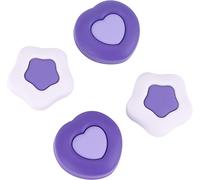 2 Pairs/4 Pcs Silicone Joystick Caps for Kawaii Joystick Compatible with Switch/OLED/Switch Lite-Cream and Dark Version