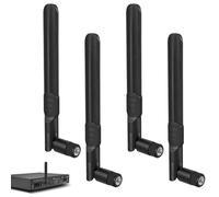 2 Pairs Antenne WiFi 8 dBi RP-SMA, Antenne Externe Bi-Bande 2.4GHz 5GHz avec Câble Coaxial pour Module sans Fil, Extension Signal Réseau avec Connecteur Vissé pour Installation PC