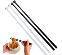 2 Pairs Cat Paw Chopsticks for Adults, Cute Black Cat Paw Chopsticks, Reusable Decorative, Sushi and Asian Dining (Black+White)