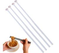 2 Pairs Cat Paw Chopsticks for Adults, Cute Black Cat Paw Chopsticks, Reusable Decorative, Sushi and Asian Dining (White)