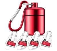2 Pairs High Fidelity Concert Earplugs 24db Filter Technology Ear Protection for Music Festivals DJ'S Nightclub Red