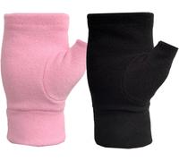 2 Pairs Of Gloves Without Half Finger With Hole For Women And Men, Winter Warm And Comfortable Mittens Stretchy Fleece Gloves Driving Touch Mittens Unisex Sports Gloves For Skiing Cycling
