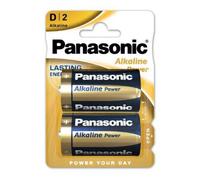 2 PANASONIC ALKALINE POWER D LR20 BATTERIES BLISTER 1.5V MONO R20 MN1300 AM1 E95