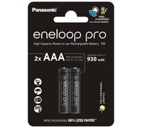 2 PANASONIC ENELOOP PRO PILES RECHARGEABLES AAA HR03 BLISTER 1.2V 930mAh NEUVES
