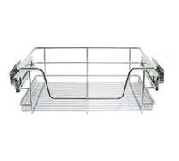 2 Panier Rangement Coulissant Acier Cuisine Meuble Placard étagère tiroir 50cm Argent G
