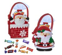 2 paniers de Noël garnis de 60 chocolats Kinder, Milka, Daim, Célébrations | A Offrir en Fin d'Année