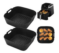 2 Paquet Accessoires air fryer pour Ninja Pro Friteuse 4.7 L, 6.2 L, Réutilisable Moule air fryer pour AF140EU AF180EUCP pour Philips HD9270 Friteuse Sans Huile,Papier Cuisson Alternatif