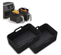 2 Paquet Moule Air Fryer, Accessoire Air Fryer pour Ninja Foodi AF400EU AF300EU 9.5L, Airfryer Moule Silicone Airfryer Pot pour Instant Pot Ultenic MasterPRO Friteuse à Air