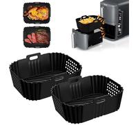 2 Paquet Moule Air Fryer,Moule Silicone Air Fryer Pour Ninja Double Stack Xl Friteuse Sans Huile Sl400Eu,Air Fryer Accessoires Pou