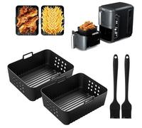 2 Paquet Moule Silicone Air Fryer pour Ninja Double Stack XL SL400EU Accessoires Air Fryer Plat Silicone Air Fryer pour Foodi Max