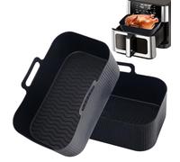 2 Paquet Moule Silicone Airfryer:Accessoires Air Fryer Pour Airfryer Ninja Foodi AF400EU Ninja AF300EU Double Stack SL400EU 9.5L - Moule Air Fryer Réutilisable Plat Silicone Air Fryer Ninja