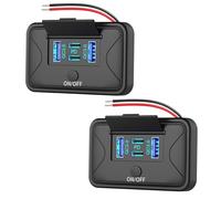 2 Paquets 78W 4 Port Prise USB 12V Support Mural, Double 36W PD & Double 18W QC3.0 Montage en Surface léger Panneau Prises pour chargeurs avec Interrupteur à Bouton pour Camion Marine Voiturette Golf