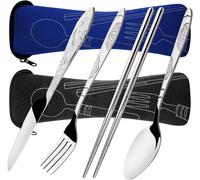 2 Paquets 8 Pièces de Couvert en Acier Inoxydable Vendos85