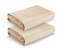 2 Paquets Couverture de soudure robuste en fibre de verre résistante à la chaleur avec œillets en laiton, tapis de soudure multifonction pour barbecue, camping, utilisation industrielle 1,2 x 1,8 m