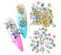 2 Paquets D'Autocollants Nail Art, D'Accessoires De Fête Et De Danse, D'Autocollants À Ongles En Forme D'Océan, D'Accessoires De Décoration De Sac À Dos Faits À La Main.